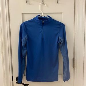 XS Blue Long Sleeve Quarter Zip-up